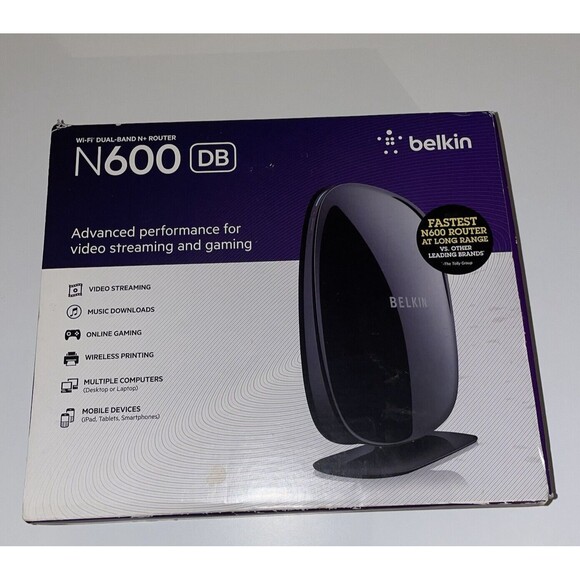 Belkin N600 DB Wi-Fi Dual Band N+ Wireless Router 300 Mbps - Picture 1 of 5